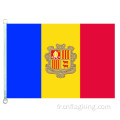 Drapeau national d&#39;Andorre 100% polyester 90*150CM Bannière d&#39;Andorre